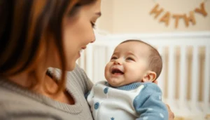Paras vauvan nenäimuri in action: parent safely cleaning a happy baby's nose with a gentle, effective device, ensuring comfort and hygiene.