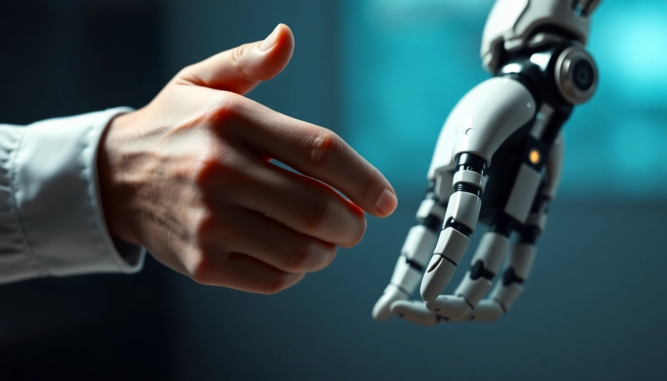 Engage in a human or not challenge with a realistic human hand and robotic finger indicating AI interaction, symbolizing differentiation in AI assessment.