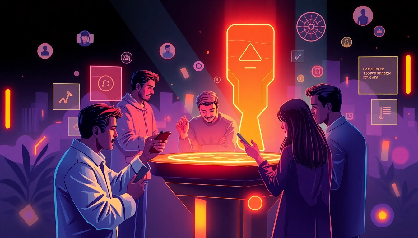 Engaging users interacting on a spicychatai platform with vivid visuals and modern design for online roleplay and NSFW content