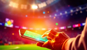 Gold365 online betting platform featuring easy navigation, showcasing sports and casino games on a user’s device with secure transactions, lively colors, and engaging interface for Indian bettors.