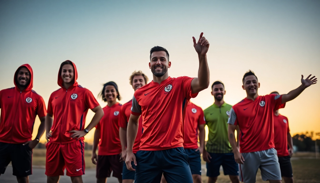 High-quality teamwear apparel in action, showcasing customization and team spirit for sports teams and clubs.