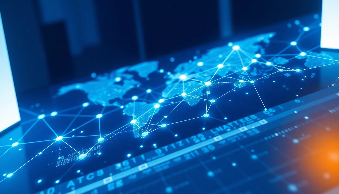 KJC digital ecosystem with interconnected platforms and global members, emphasizing technological innovation and trust.