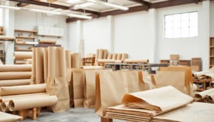 High-quality torba papierowa being filled with bakery products, showcasing eco-friendly