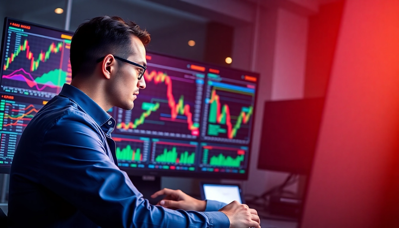 Trading view platform user customizing advanced market charts for trading analysis and decision
